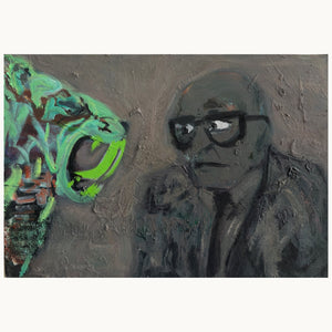 "The eye of the tiger von Pia Weissinger, Ölgemälde auf Holz, 34x49 cm, zeitgenössische Kunst"