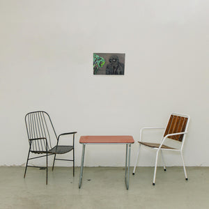 "The eye of the tiger von Pia Weissinger, Ölgemälde auf Holz, 34x49 cm, zeitgenössische Kunst"