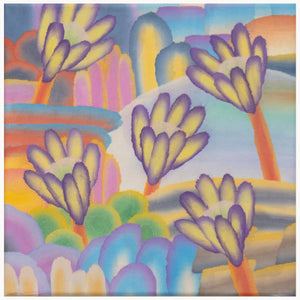 The garden of us #2 von June Hwajung, 2025, Aquarell und Tusche auf koreanischem Papier, 30x30 cm