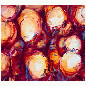 "Untitled #4 von Ségolène de Witt, expressives Ölgemälde auf Leinwand, 90x100 cm, verfügbar bei Kunstohneende"