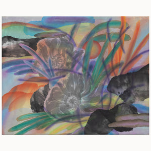 The Garden Where No One Comes #2 von June Hwajung, 2024, Aquarell und Tusche auf koreanischem Papier, 40x50 cm